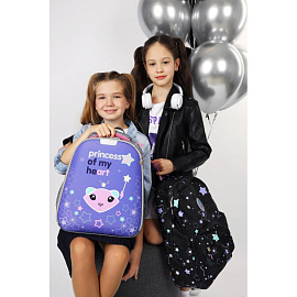 Ранец Комус Класс (№1 School) Light Princess анатомический серый с двумя отделениями