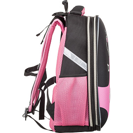 Ранец Комус Класс (№1 School) Basic Froggy анатомический черный с двумя отделениями