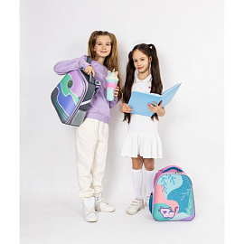 Ранец Комус Класс (№1 School) Basic Avocado cruise анатомический серый с двумя отделениями