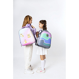 Ранец Комус Класс (№1 School) Basic Avocado cruise анатомический серый с двумя отделениями