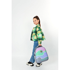 Ранец Комус Класс (№1 School) Basic Avocado cruise анатомический серый с двумя отделениями