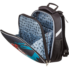 Ранец Комус Класс (№1 School) Basic Brother bear анатомический черный с двумя отделениями