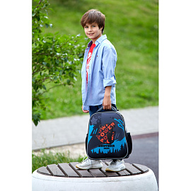 Ранец Комус Класс (№1 School) Basic Brother bear анатомический черный с двумя отделениями