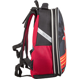 Ранец Комус Класс (№1 School) Basic Motocross анатомический черный с двумя отделениями