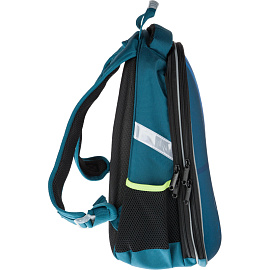 Ранец Комус Класс (№1 School) Easy Football анатомический синий с двумя отделениями