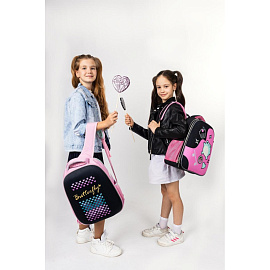 Ранец Комус Класс (№1 School) Easy Butterfly анатомический розовый с одним отделением