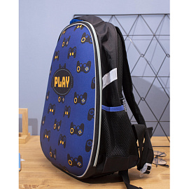 Ранец Комус Класс Easy Play анатомический черный с одним отделением