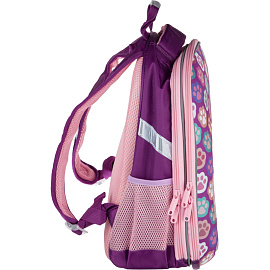 Ранец Комус Класс (№1 School) Easy Лапки анатомический фиолетовый с двумя отделениями
