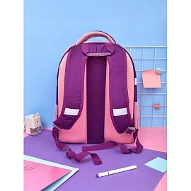 Ранец Комус Класс (№1 School) Easy Лапки анатомический фиолетовый с двумя отделениями