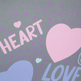 Ранец Комус Класс (№1 School) Easy Heart анатомический серый с двумя отделениями