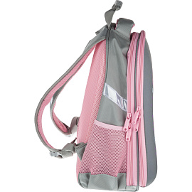 Ранец Комус Класс (№1 School) Easy Heart анатомический серый с двумя отделениями