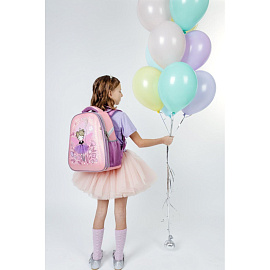 Ранец Комус Класс (№1 School) Basic Фея анатомический розовый экокожа с двумя отделениями