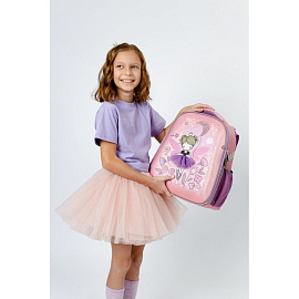 Ранец Комус Класс (№1 School) Basic Фея анатомический розовый экокожа с двумя отделениями