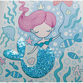 Ранец Комус Класс (№1 School) Basic Русалка анатомический голубой экокожа с двумя отделениями