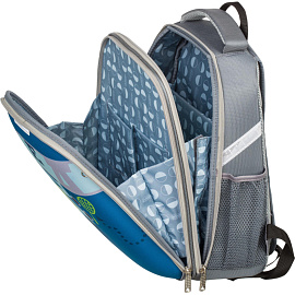 Ранец Комус Класс Light Team анатомический серый с двумя отделениями