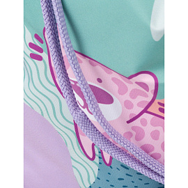 Мешок для сменной обуви Комус Класс Леопард 360х470 мм сиреневый с 1 отделением фото Мешок для сменной обуви Комус Класс Леопард 360х470 мм сиреневый с 1 отделением