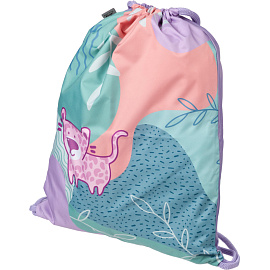 Мешок для сменной обуви Комус Класс Леопард 360х470 мм сиреневый с 1 отделением фото Мешок для сменной обуви Комус Класс Леопард 360х470 мм сиреневый с 1 отделением