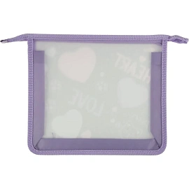 Папка для тетрадей Комус Класс Heart А5 пластик с 1 отделением на молнии