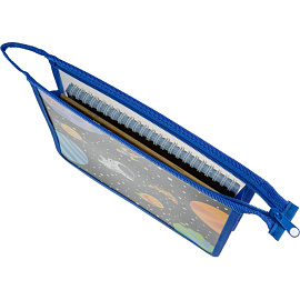 Папка для тетрадей Комус Класс Space time А5 пластик с 1 отделением на молнии