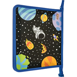 Папка для тетрадей Комус Класс Space time А5 пластик с 1 отделением на молнии