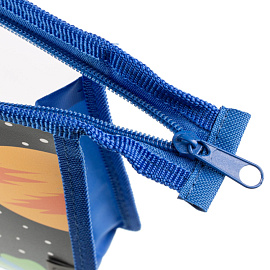 Папка для тетрадей Комус Класс Space time А5 пластик с 1 отделением на молнии