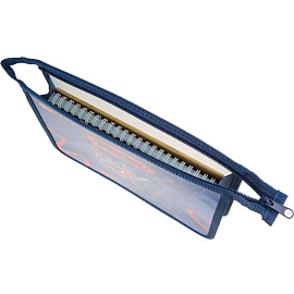 Папка для тетрадей Комус Класс Moto freestyle А5 пластик с 1 отделением на молнии