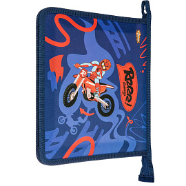 Папка для тетрадей Комус Класс Moto freestyle А5 пластик с 1 отделением на молнии