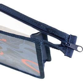 Папка для тетрадей Комус Класс Moto freestyle А5 пластик с 1 отделением на молнии