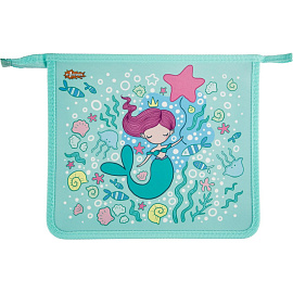 Папка для тетрадей Комус Класс Русалка А5 пластик с 1 отделением на молнии