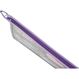 Папка для тетрадей Комус Класс Heart А4 пластик с 1 отделением на молнии