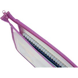 Папка для тетрадей Комус Класс Avocado cruise А4 пластик с 1 отделением на молнии