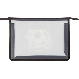 Папка для тетрадей Комус Класс Football А4 пластик с 1 отделением на молнии