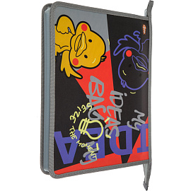 Папка для тетрадей Комус Класс Idea А4 пластик с 1 отделением на молнии