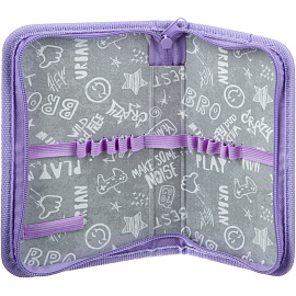 Пенал односекционный Комус Класс Heart сиреневый