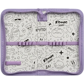 Пенал односекционный Комус Класс Heart сиреневый