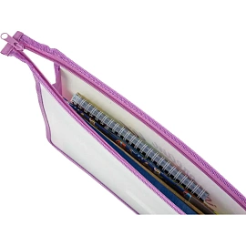 Папка для тетрадей Комус Класс Enjoy А4 пластик с 1 отделением на молнии