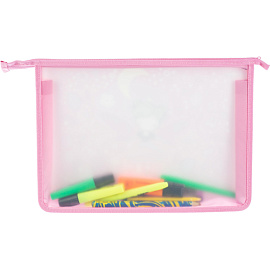 Папка для тетрадей Комус Класс Фея А4 пластик с 1 отделением на молнии