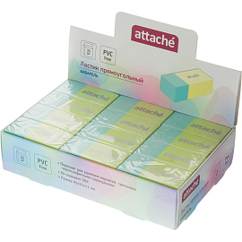 Ластик Attache Акварель из синтетического каучука прямоугольный 45x21x11 мм