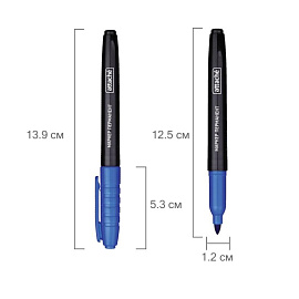 Маркер перманентный Attache синий (толщина линии 1,5-3 мм) круглый наконечник фото Маркер перманентный Attache синий (толщина линии 1,5-3 мм) круглый наконечник