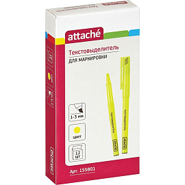 Текстовыделитель Attache желтый (толщина линии 1-3 мм)