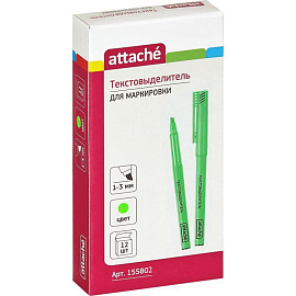 Текстовыделитель Attache зеленый (толщина линии 1-3 мм)