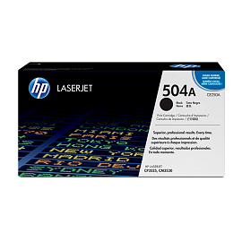 Картридж лазерный HP 504A CE250A черный оригинальный фото Картридж лазерный HP 504A CE250A черный оригинальный