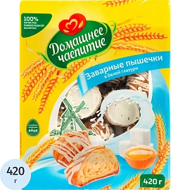 Печенье заварное в глазури Домашнее чаепитие Заварные пышечки 420 г