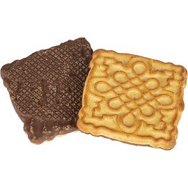 Печенье сахарное в глазури Яшкино Зебра с топленым молоком 3 кг