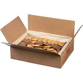 Печенье сахарное в глазури Яшкино Зебра с топленым молоком 3 кг