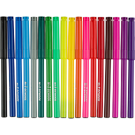 Фломастеры Комус Класс (№1 School) Space time 18 цветов с вентилируемыми колпачками смываемые