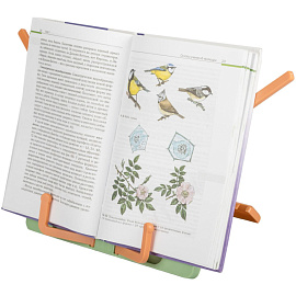 Подставка для книг Комус Класс пластиковая зелёная