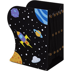 Подставка для книг Комус Класс Space time металлическая чёрная