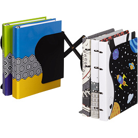 Подставка для книг Комус Класс Space time металлическая чёрная