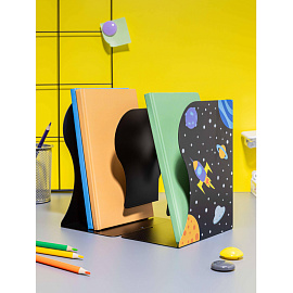 Подставка для книг Комус Класс Space time металлическая чёрная